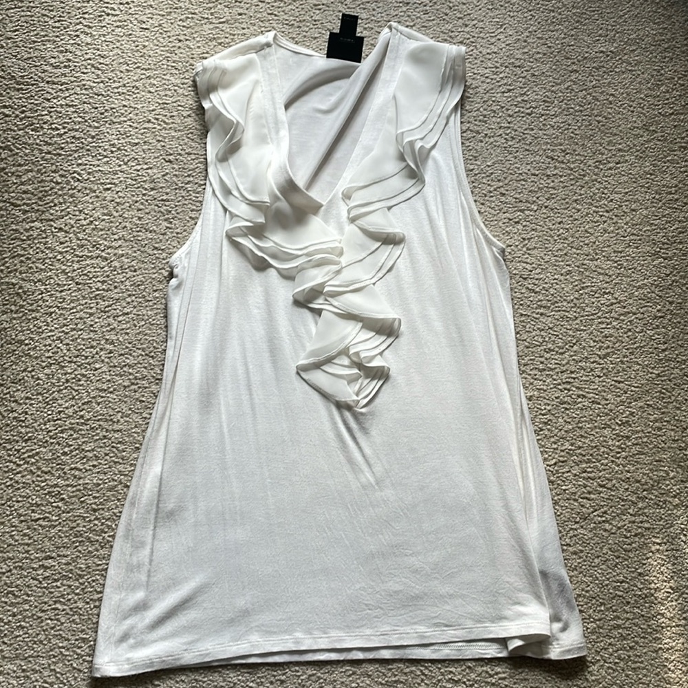 Sleeveless White Summer Top